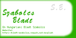 szabolcs bladt business card